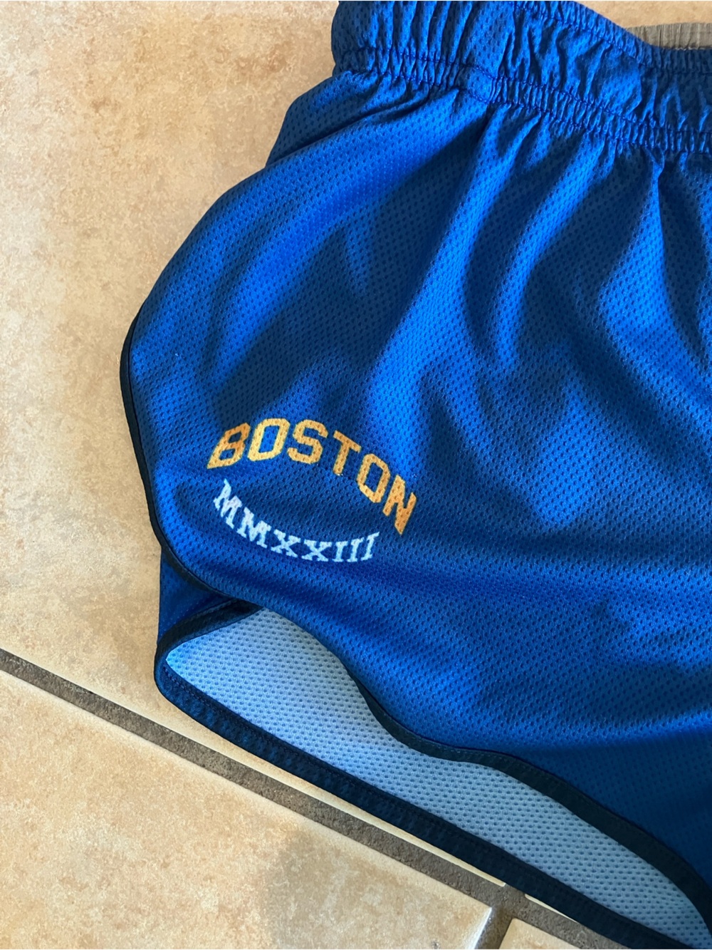Tracksmith Boston Marathon blue split shorts size small - Picture 4 of 6